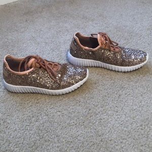 Rose Gold Glitter Bomb Sneakers